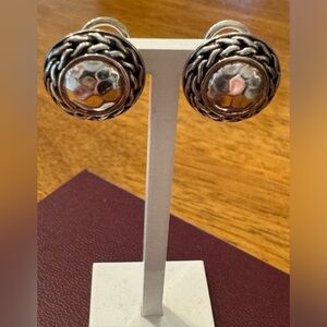 Estate John Hardy Button Earrings